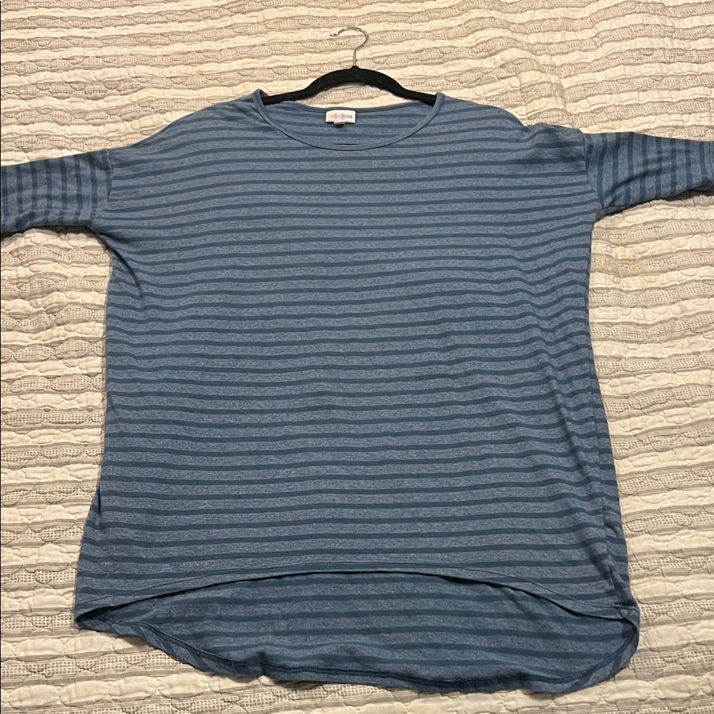 LulaRoe Blue Striped Irma Tunic